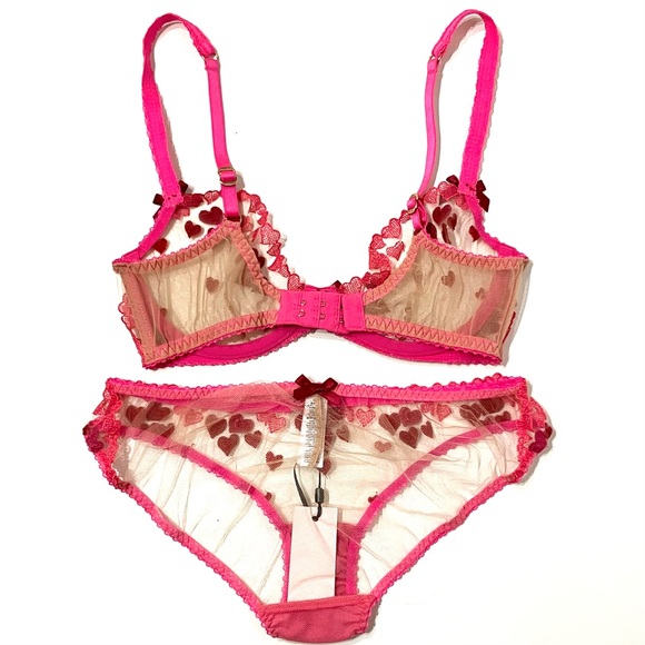 Agent Provocateur Cupid Hearts Bra Set 32C + AP2 - Picture 6 of 8